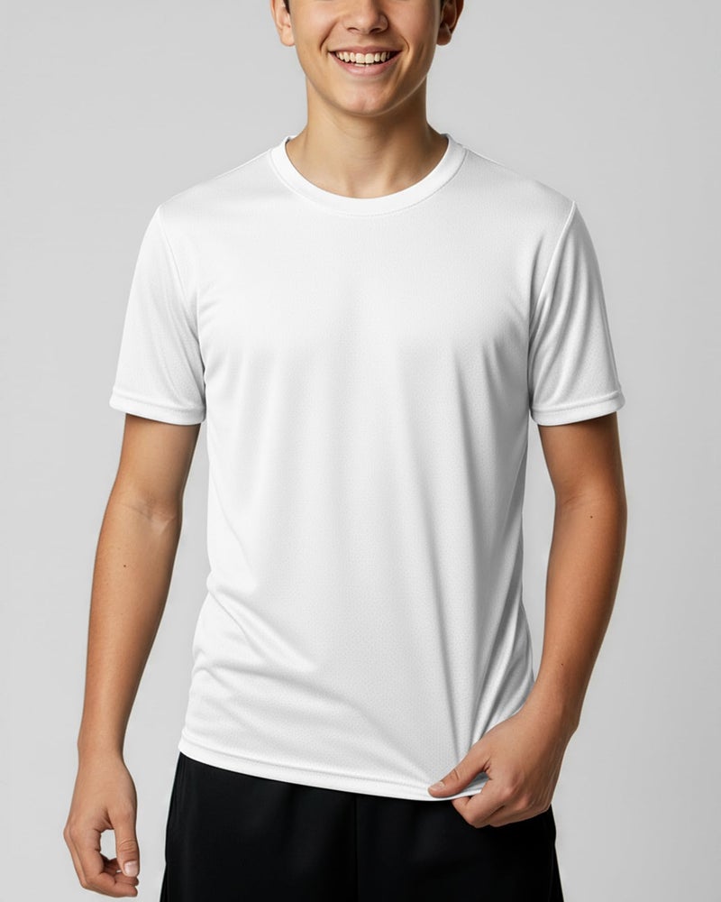 REALESSENTIALS Real Essentials 5 Pack: Boys' Mesh Short Sleeve Athletic T-Shirt - Youth Kids Teens Active Basketball Tops -Set 2,Large 12-14 - Image 3